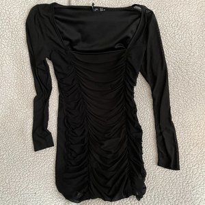 NASTYGAL Sheer Black Cocktail Dress